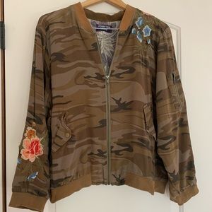 Johnny Was silk bomber jacket